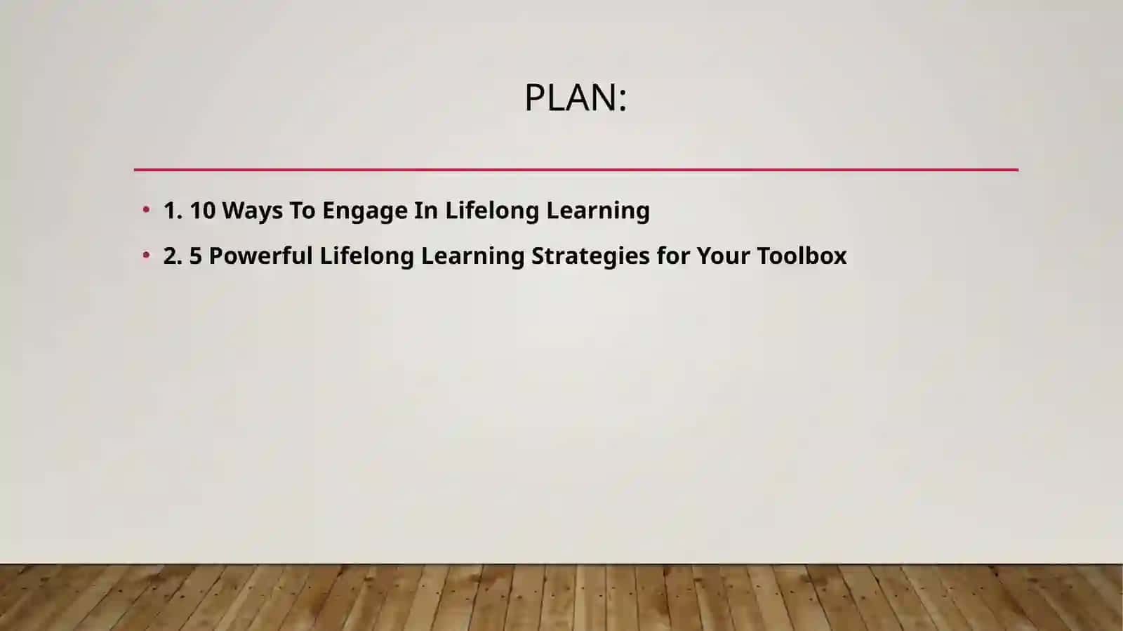 Succeeding in lifelong learning 2