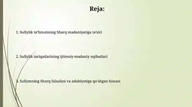 Tasavvuf talimotining sharq madaniyatiga taʼsiri 2
