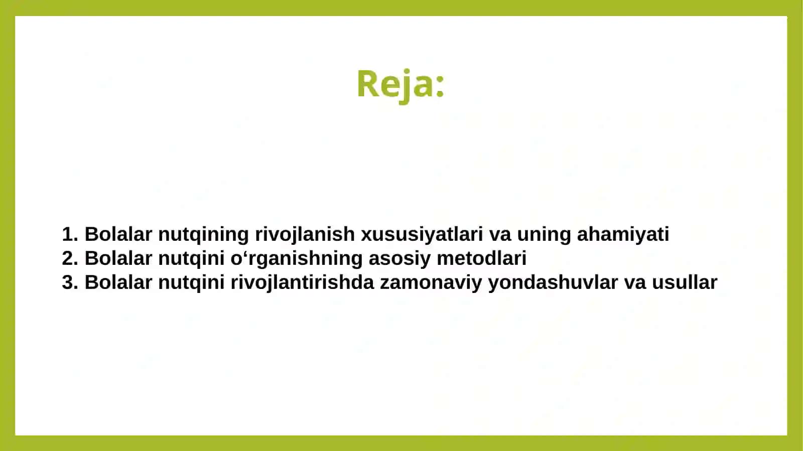 Bolalar nutqini oʻrganish metodlari 2