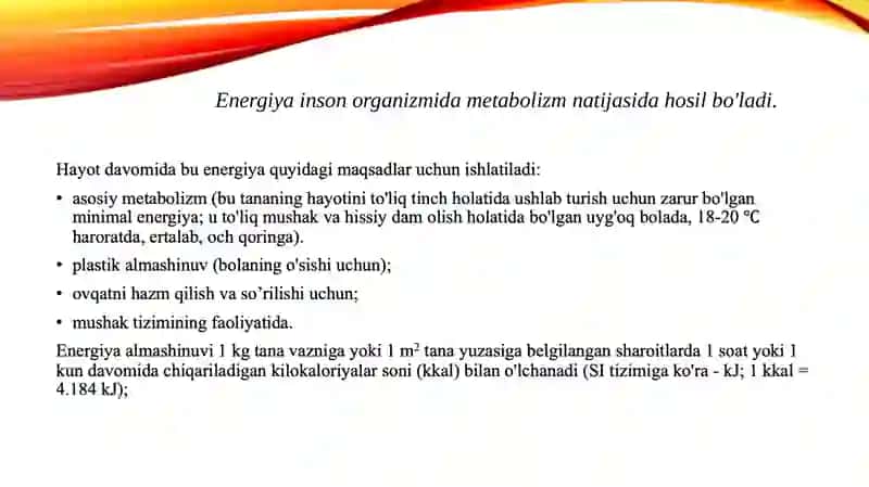 Modda va Energiya Almashinuvi 2