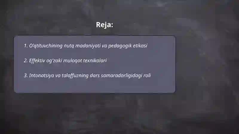 O'qtituvchining nutq madaniyati va pedagogik etikasi 2