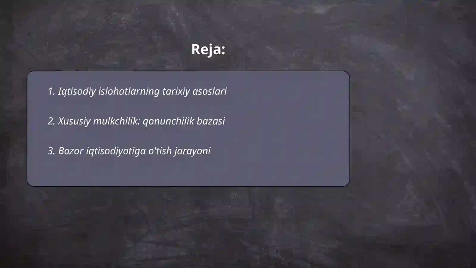 Iqtisodiy islohatlarning tarixiy asoslari 2