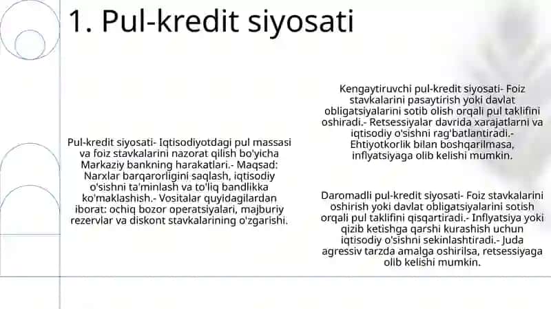 Pul-kredit siyosati 2