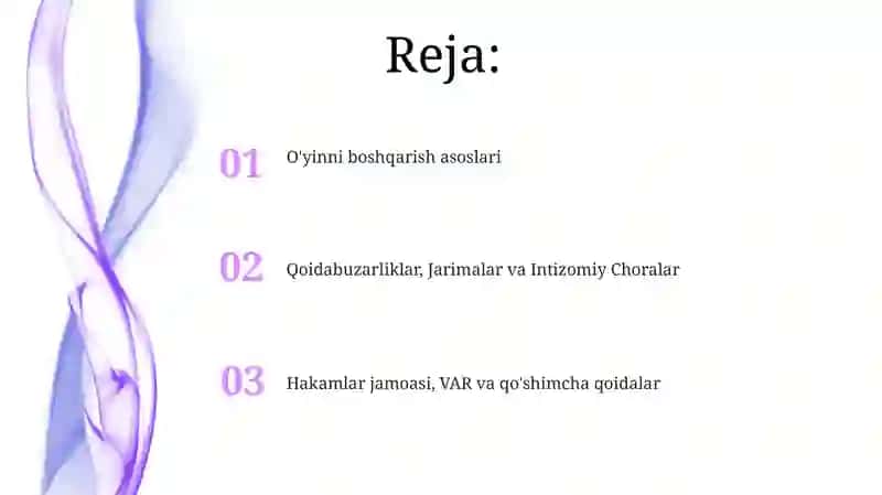 Futbol oʻyinining hakamlik qilish qoidalari 2