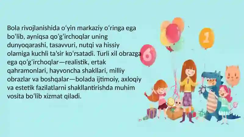 Turli obrazdagi qo’g’irchoqlarning bola tarbiyasiga ta’siri 2