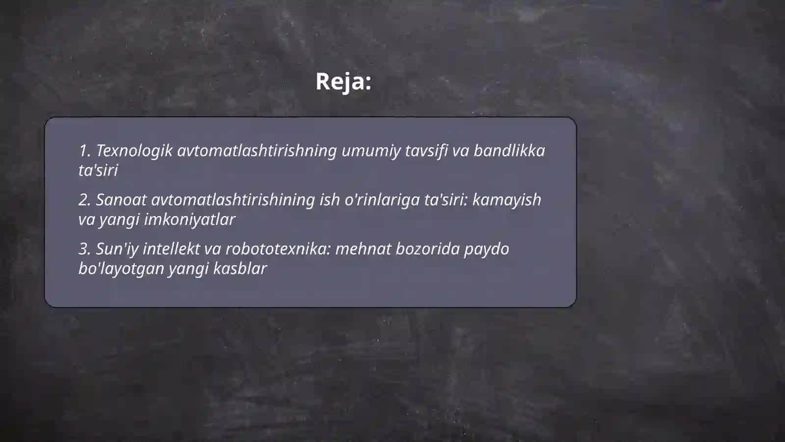 Texnologik avtomatlashtirish va bandlik 2