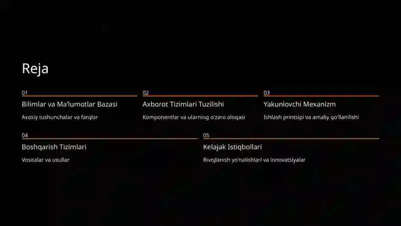 Bilimlar bazasi va yakunlovchi mexanizm 2