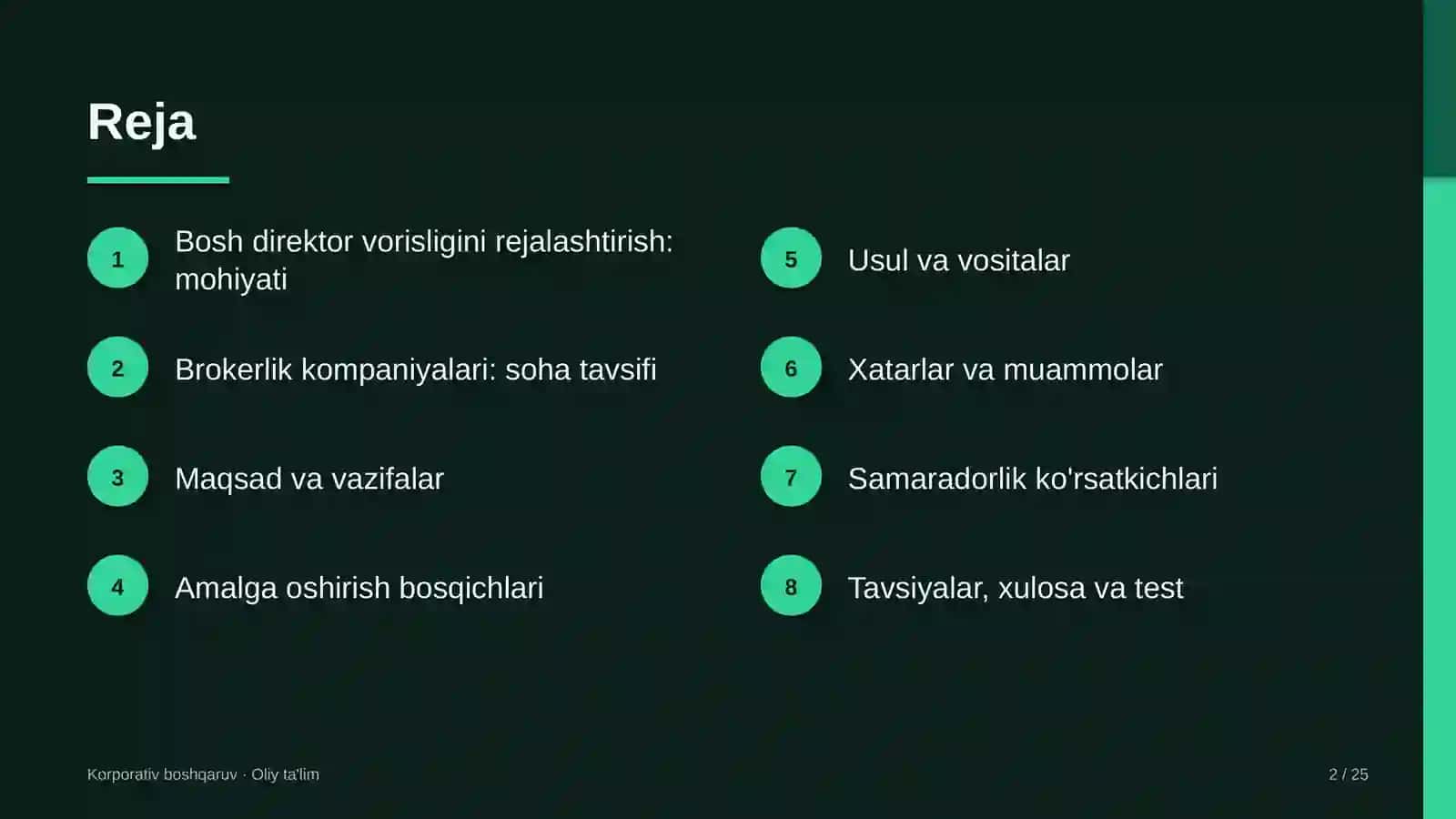brokerlik kompaniyalarida bosh direktor vorisligini rejalashtirish 3746 2