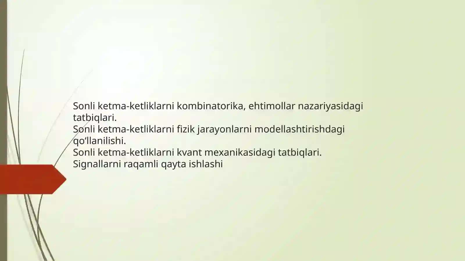 HISOB( CALCULUS ) fanidan MUSTAQIL ISHI 2
