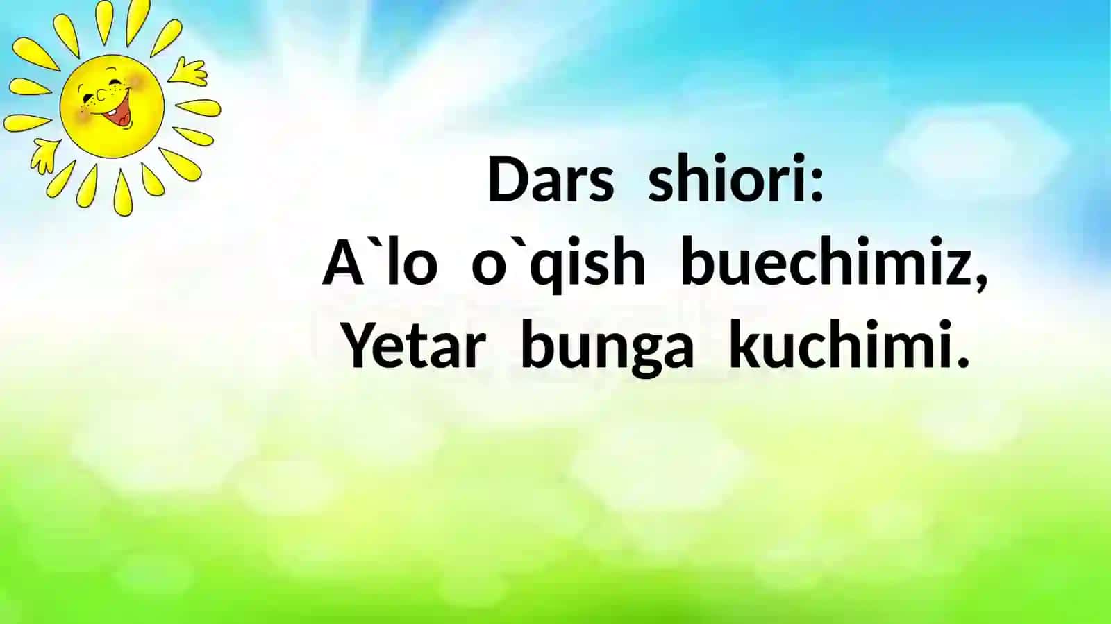 2-sinf Fan: Ona tili va o`qish savodxonligi Quyosh – quvvat manbai. 1-dars 2