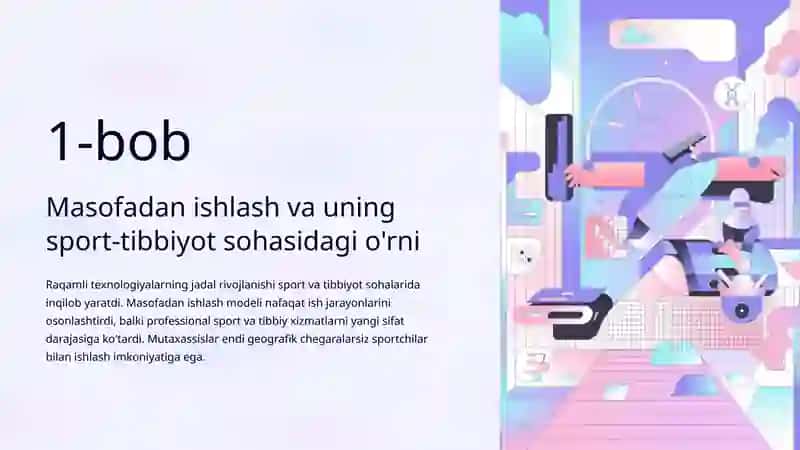 Masofadan ishlash. Sport va tibbiyotda texnologiyalar 2