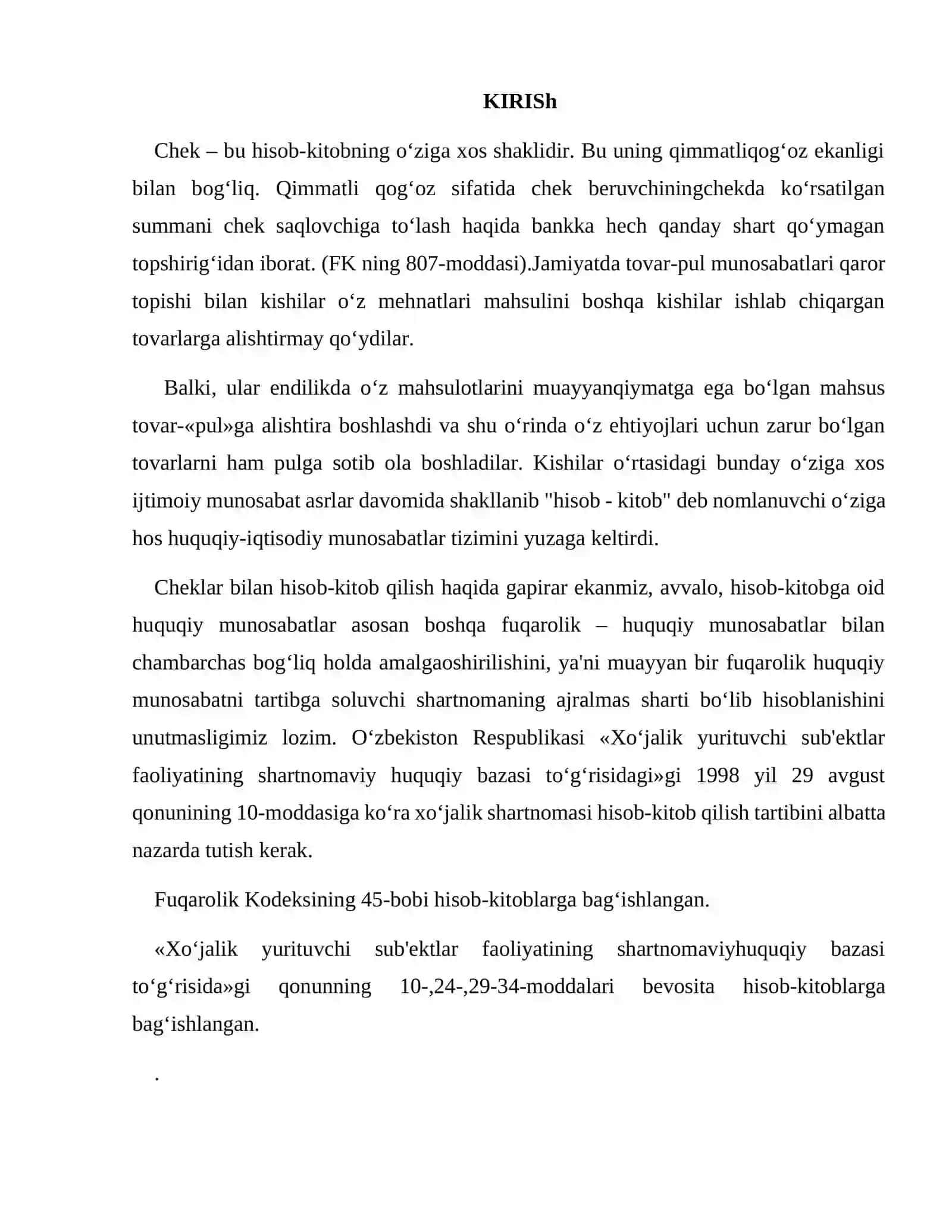 Cheklar bilan xisob-kitob qilish umumiy qoidalari 2