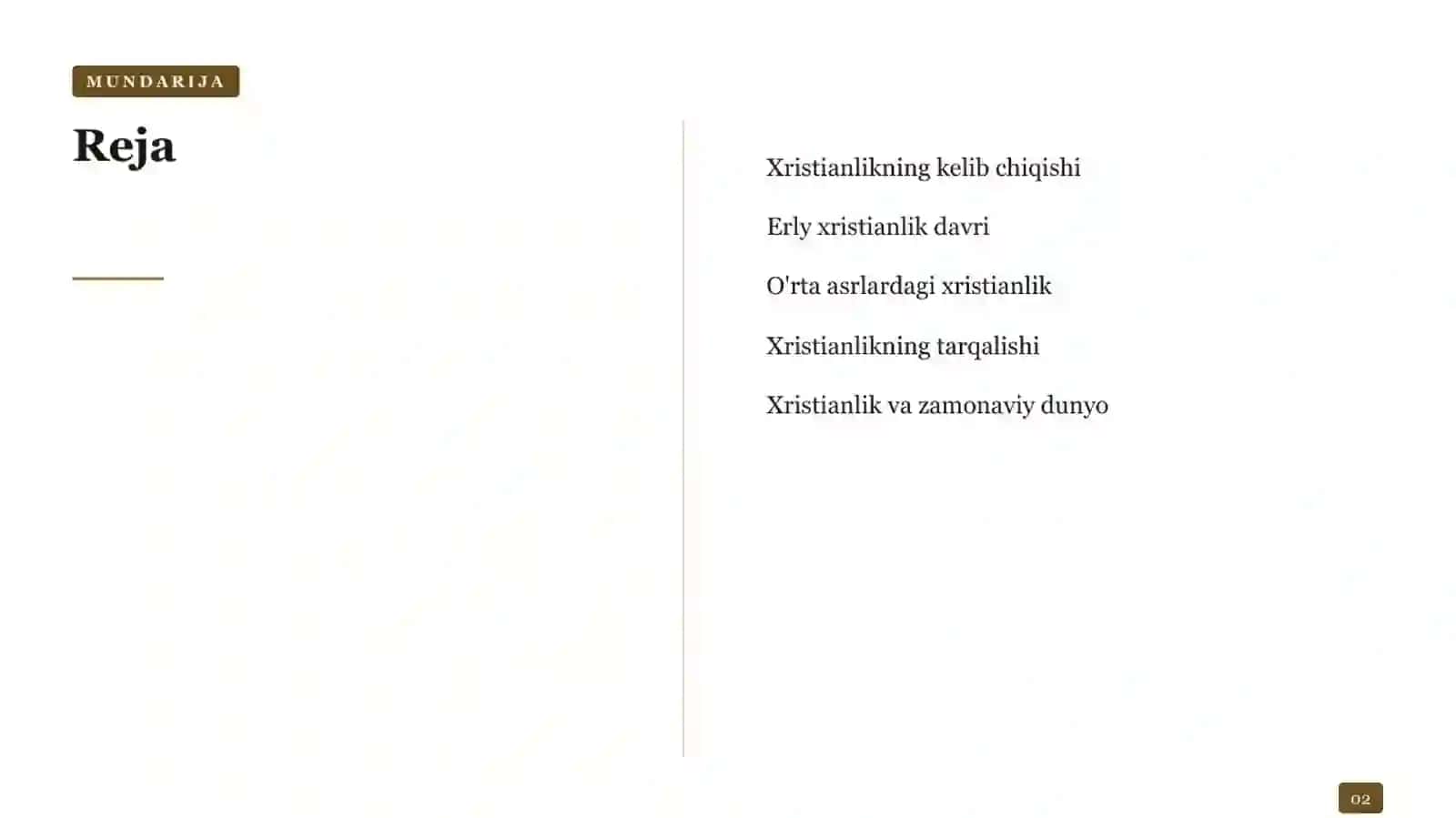 Xristianlik dini tarixi va g'oyalari 2