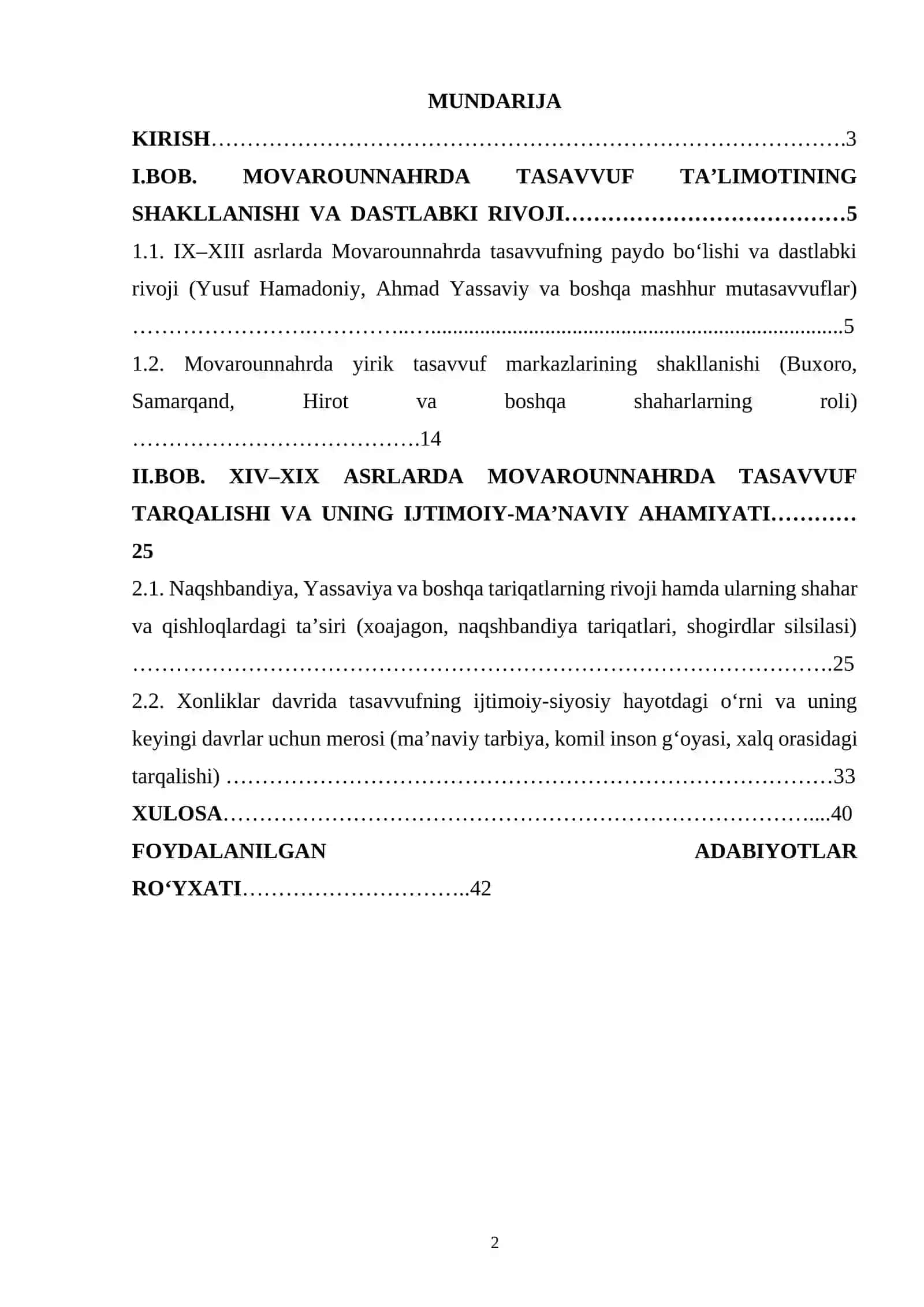 Movarounnahrda tasavvuf ta'limotining rivojlanishi 2