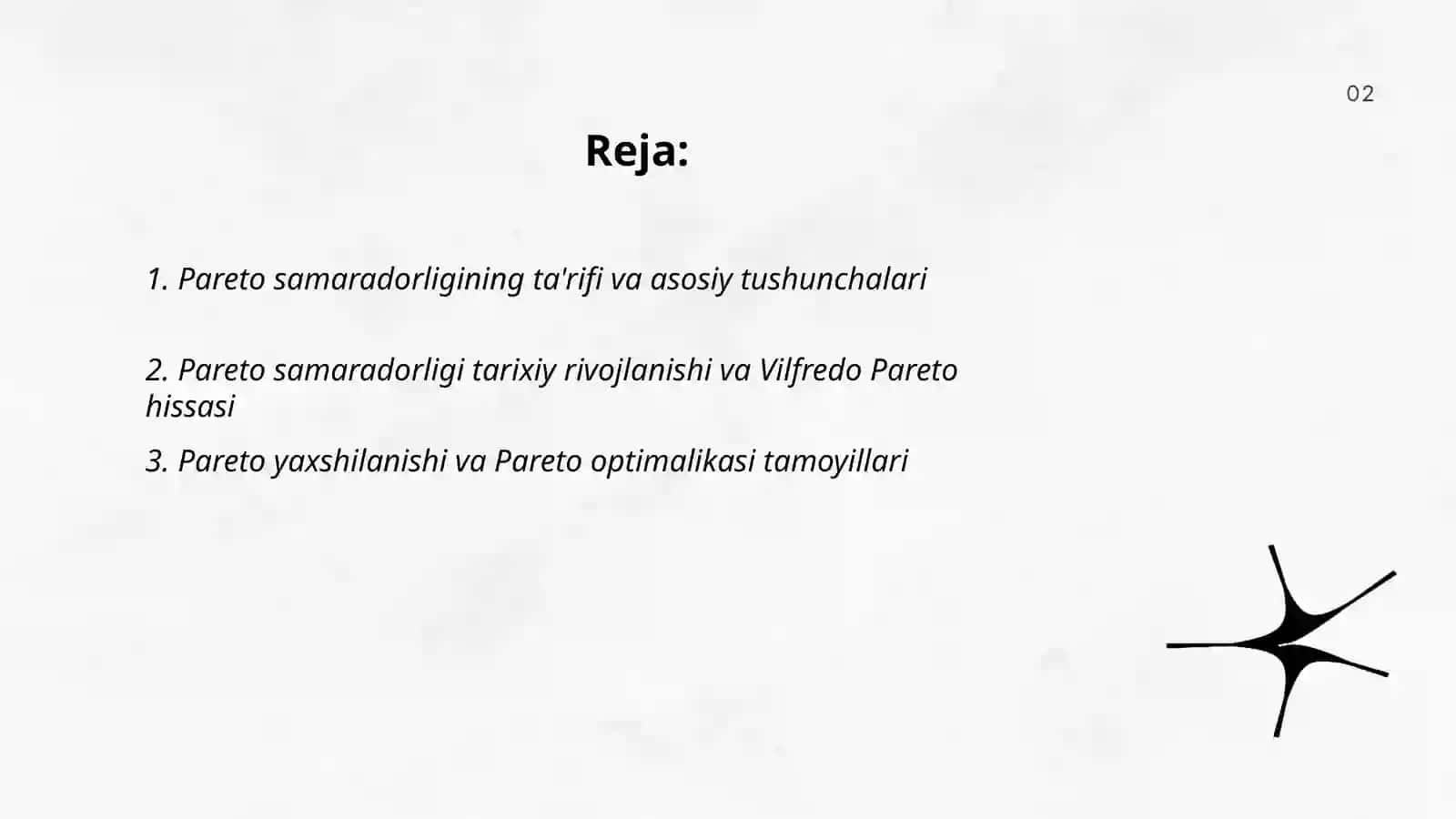 Pareto samaradorligi va uning qo’llanilishi 2