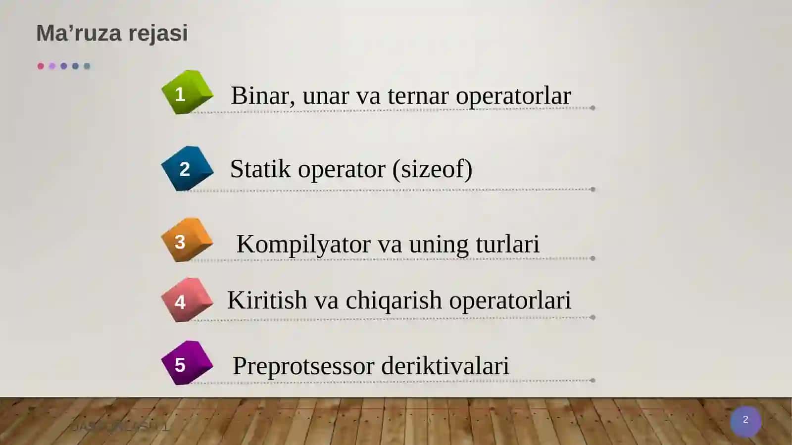 ALGORITMLASH VA DASTURLASHNING ASOSIY TUSHUNCHALARI 2
