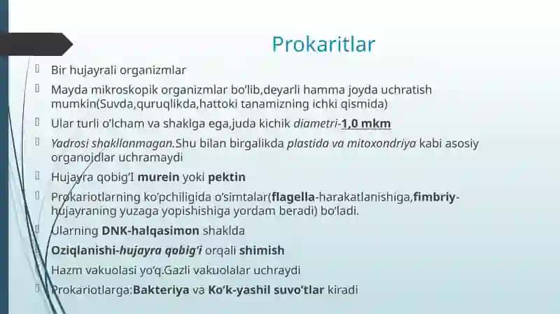 Prokariothujayralar 2