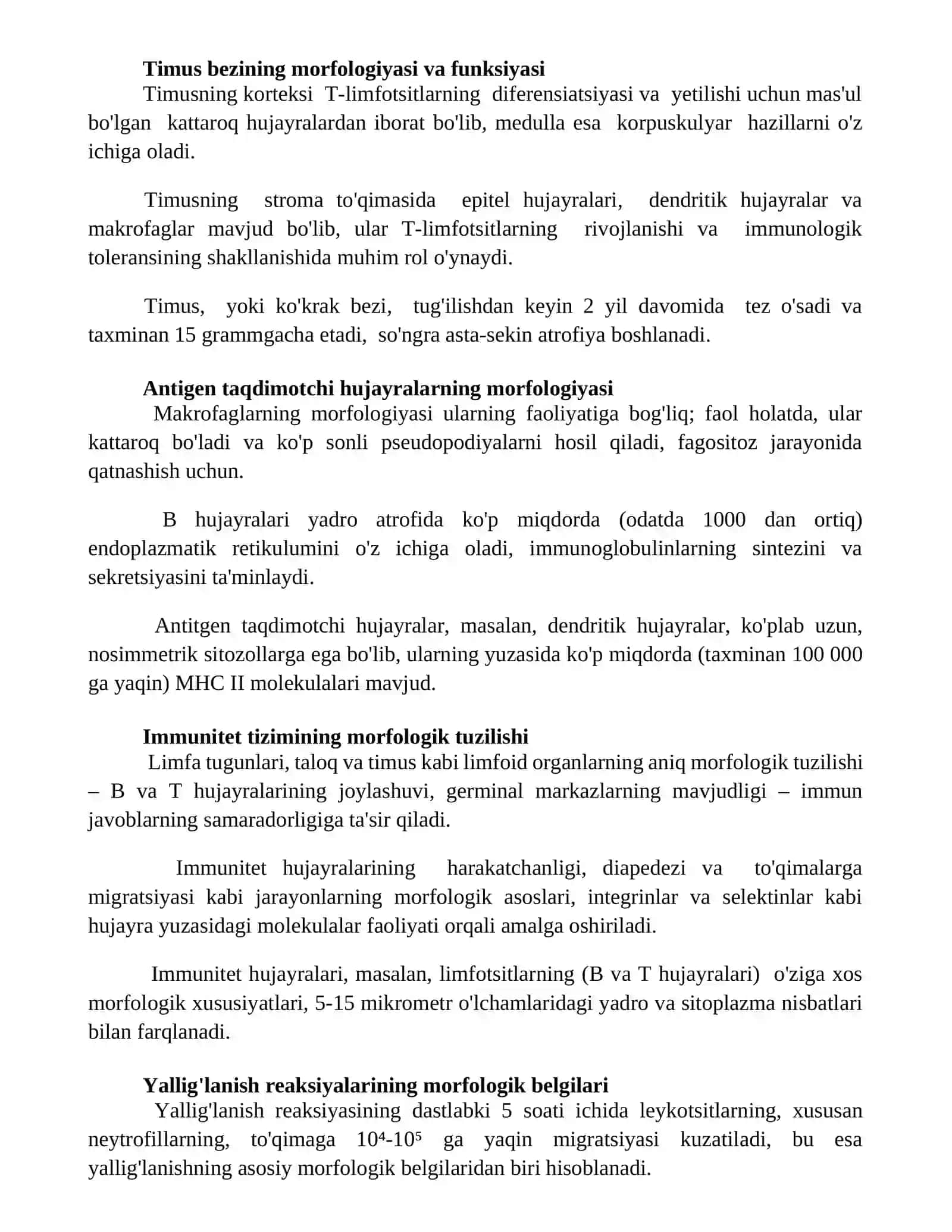Immun himoya reaksiyalarining morfologik asoslari 2