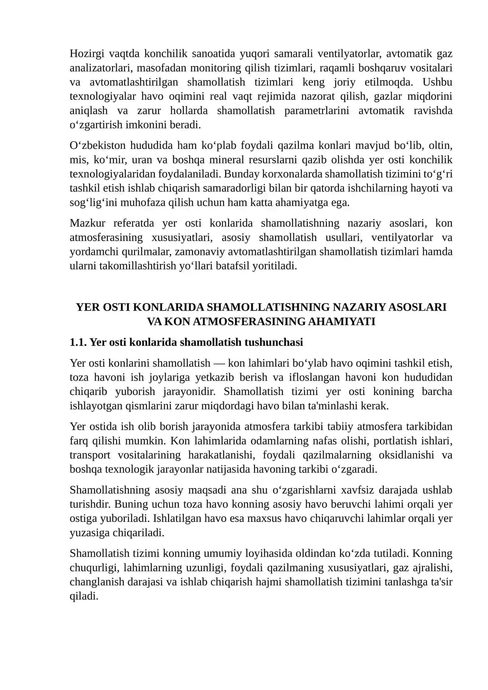 Shamollatish Usullari Yer Osti Konlarida 2