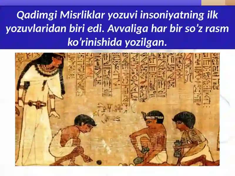 Qadimgi Misr ilk,qadimgi,o’rta,yangi va so’nggi podsholiklar davrida. 2
