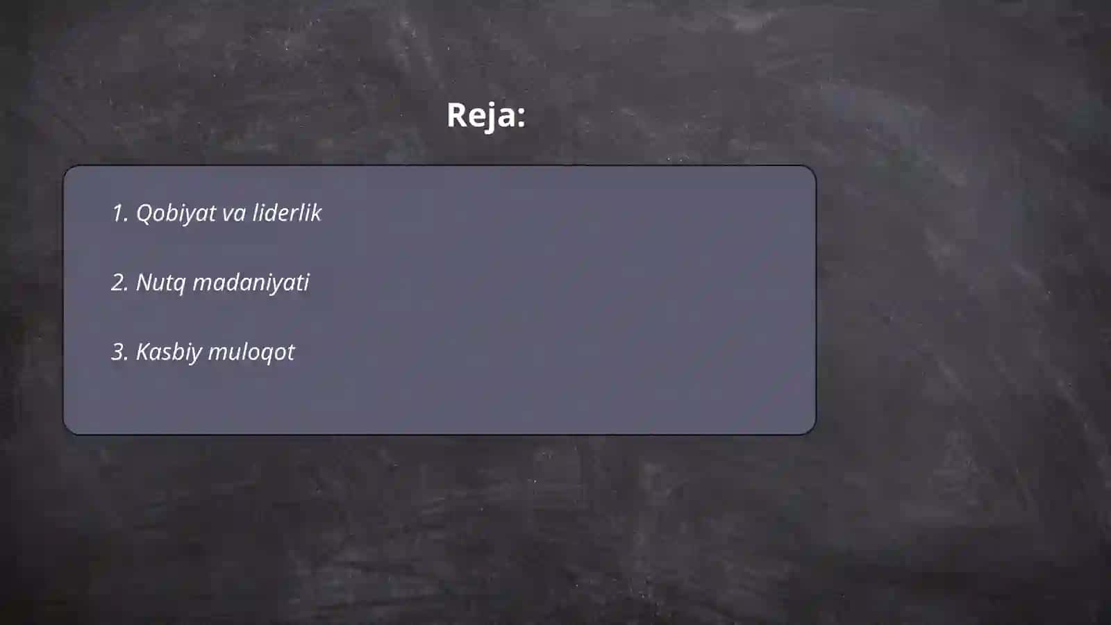 Qobiyat, nutq va kasb 2