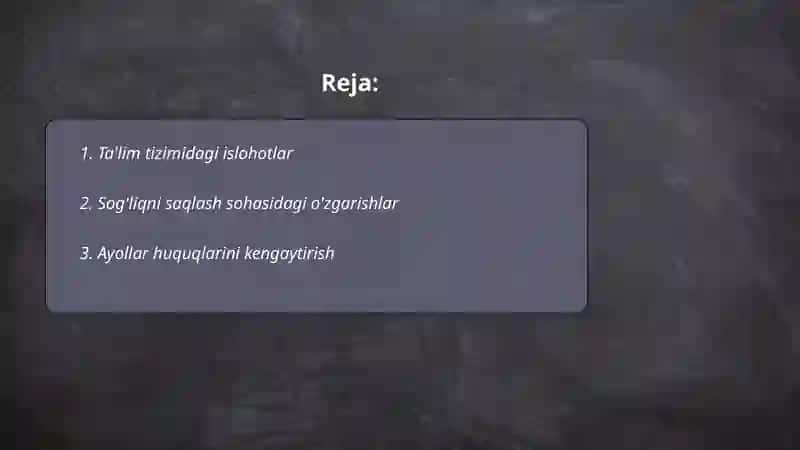 Oʻzbekiston respublikasidagi ijtimoiy oʻzgarishlar 2
