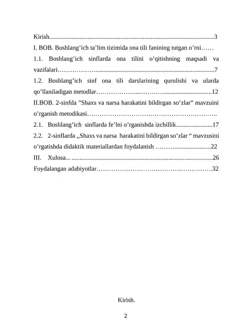 Ona tili va o’qitish metodikasi 2