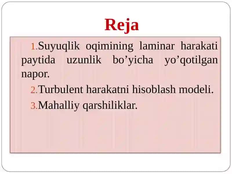 Suyuqlik Oqimi Laminar Harakati 2