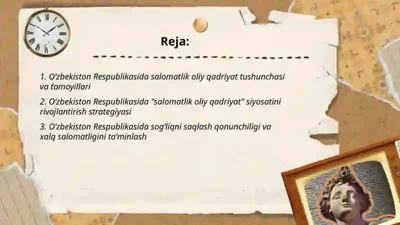 Oʻzbekiston respublikasi salomatlik oliy qadriyat 2