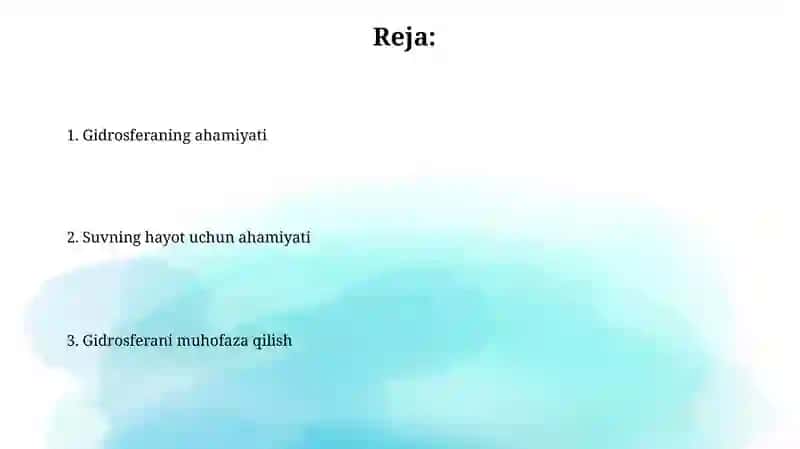 Gidrosferaningahamiyati 2