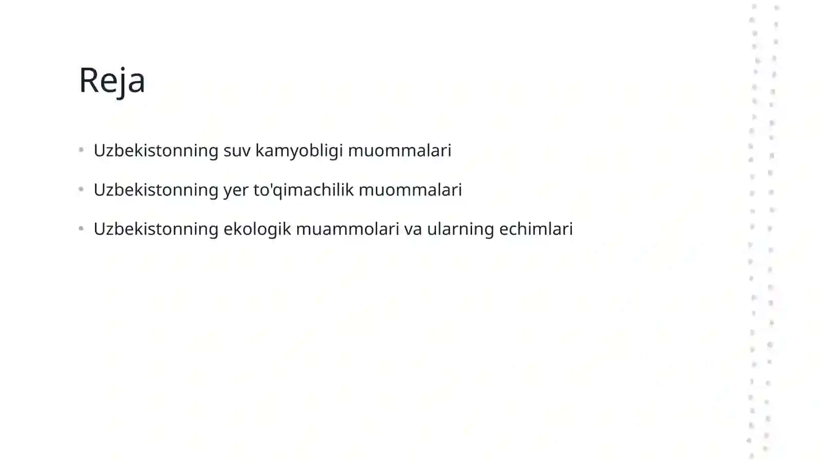 Oʻzbekiston ekologik muommolar 2