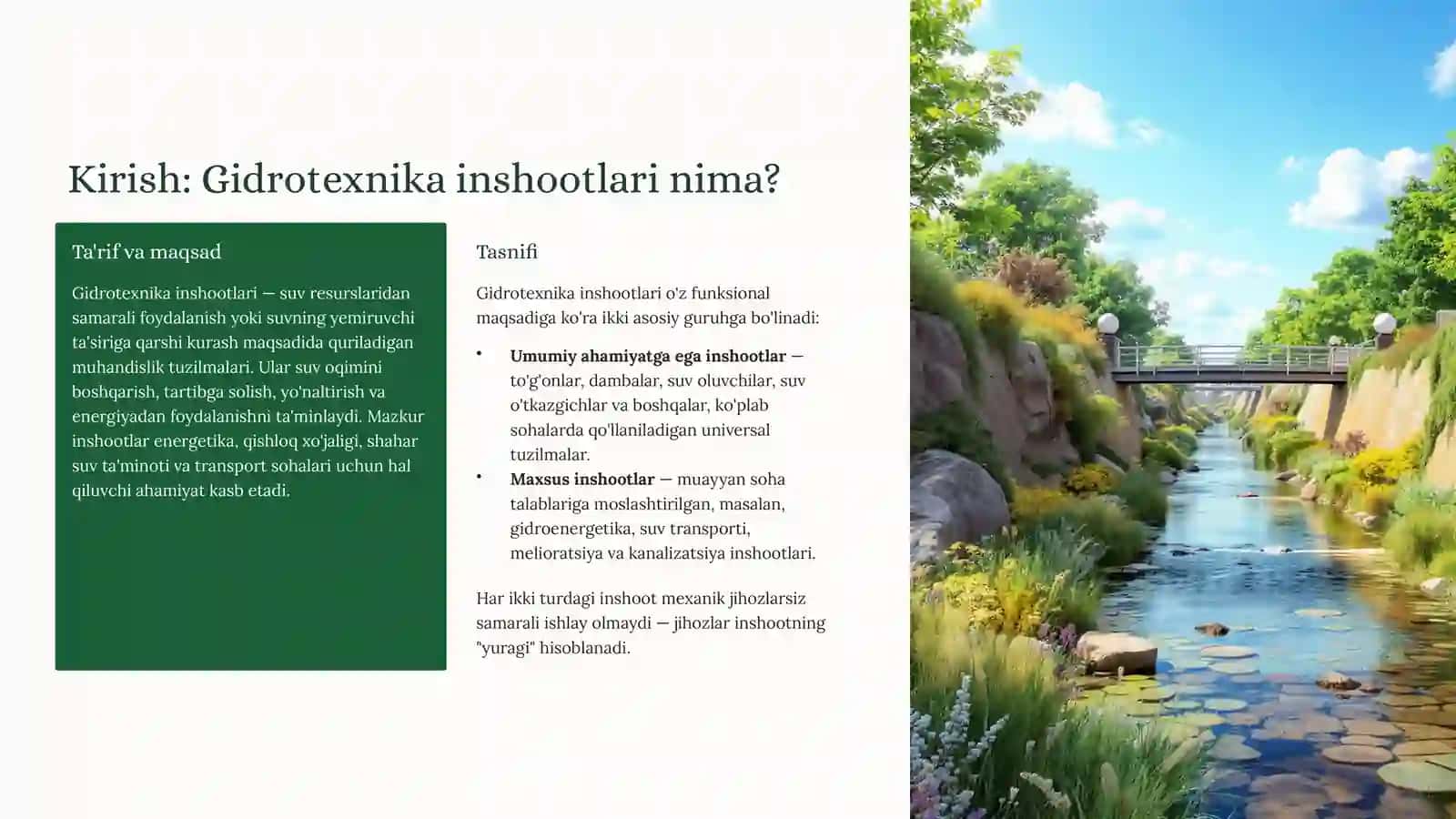 Gidrotexnika inshootlari Mexanik Jihozlarining Maxsusturlari 2