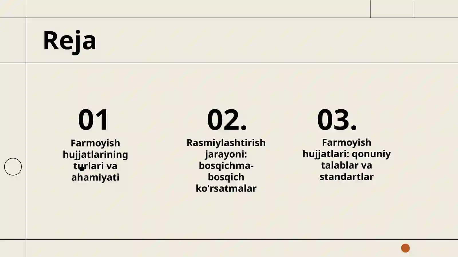 Farmoyish hujjatlari va ularning rasmiylashtirish 2