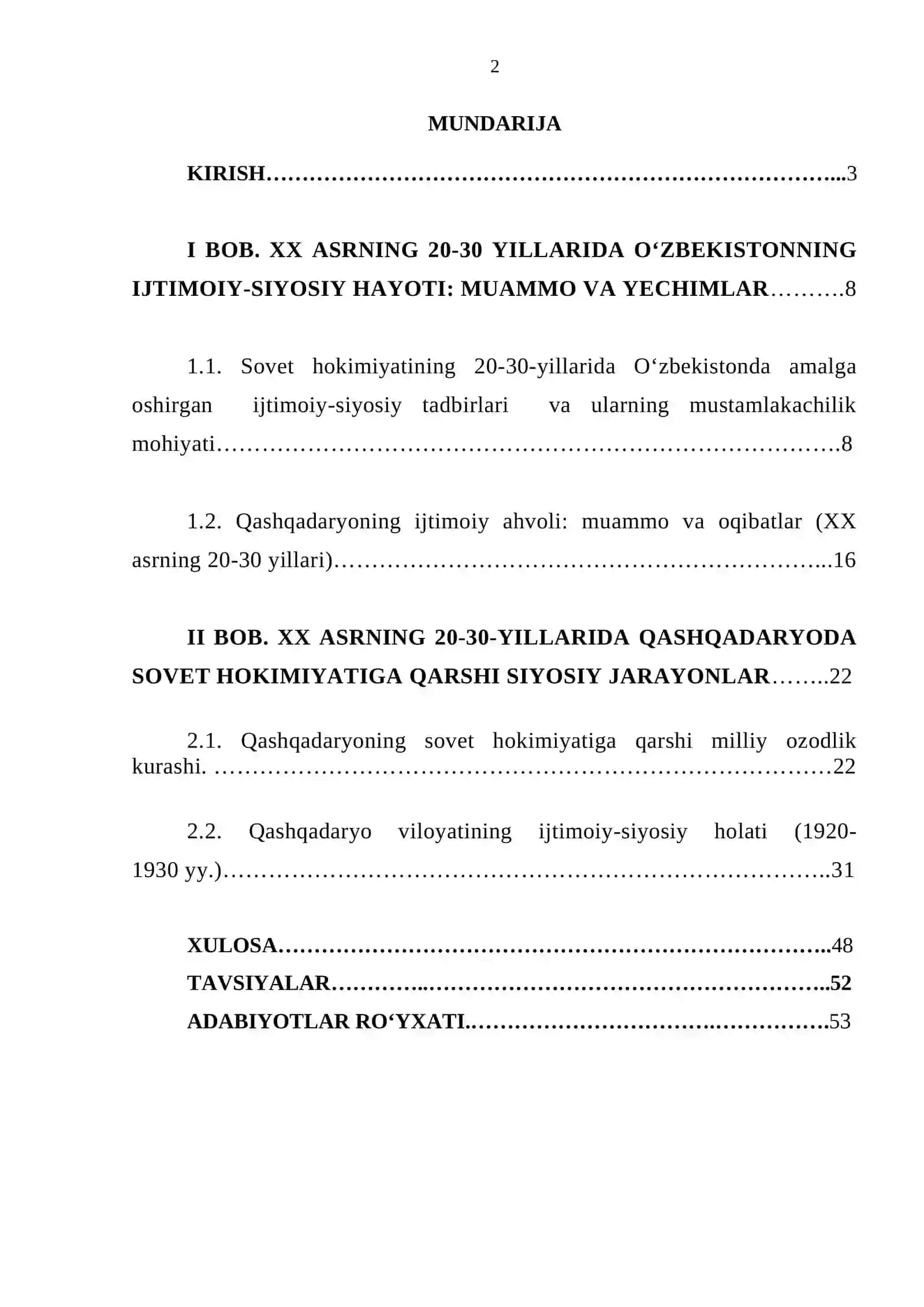 XX asrning 20-30 yillarida Qashqadaryoning ijtimoiy-siyosiy hayoti 2
