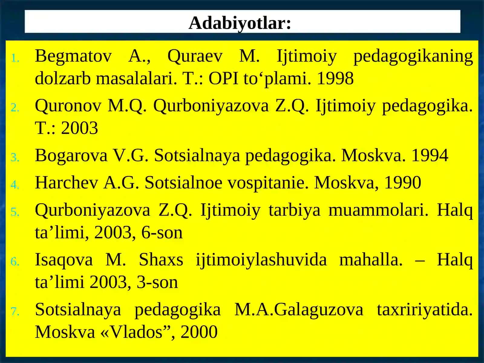Ijtimoiy pedagogikaning predmeti 2