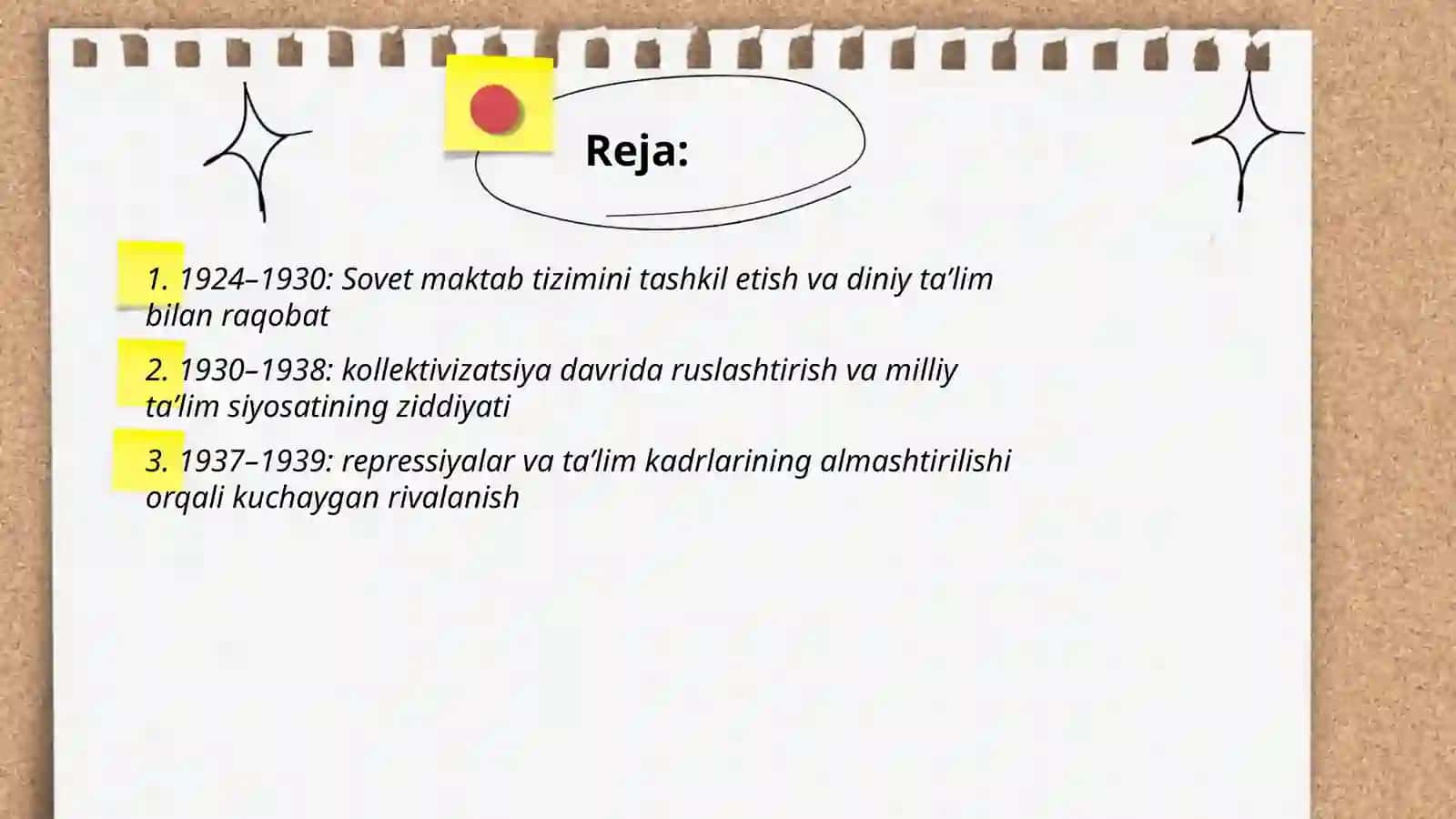1924-1990 yillarda O'zbekistonda ta'lim-tarbiya tizimining rivalanish bosqichlari 2