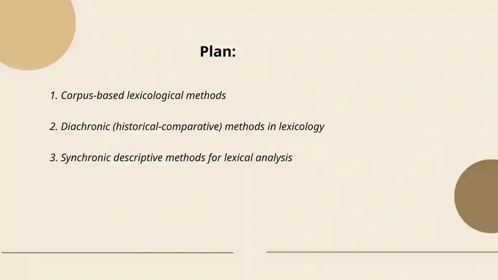 Method or lexicological research 2