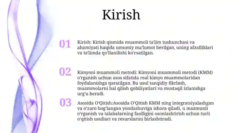 Kimyoni Muammoli Metod Asosida OʻQitish 2