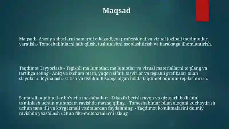 Taqdimot Tayyorlash 2