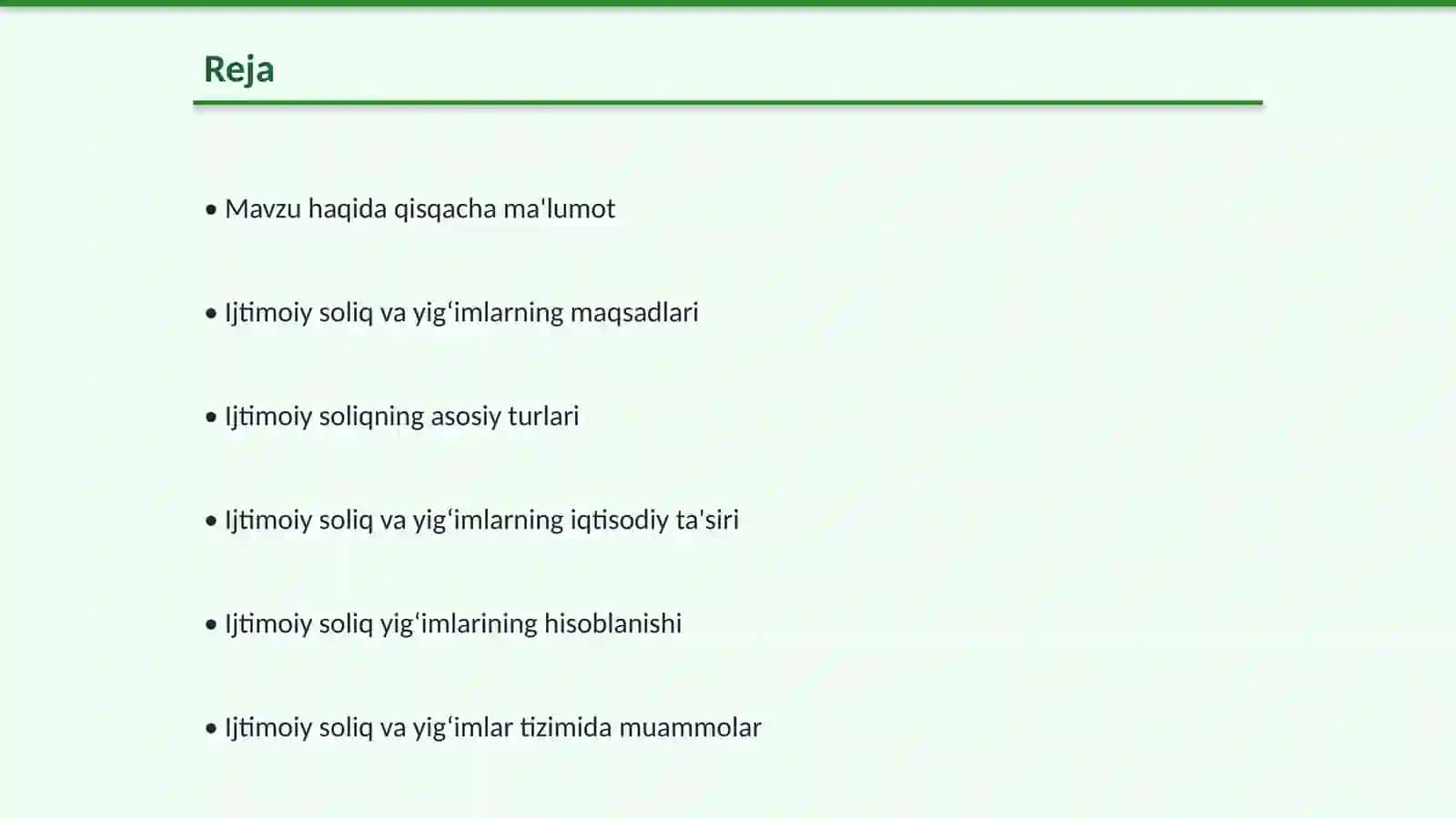 Ijtimoiy Soliq va Yig‘imlar 2