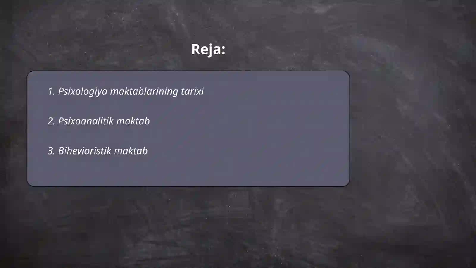 Psixologiya maktablari haqida 2