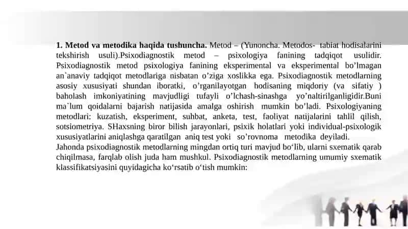Psixologiyaning tadqiqot metodlari 2