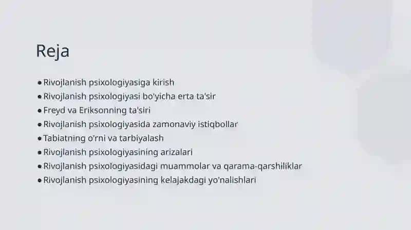 Rivojlanish psixologiyasi 2