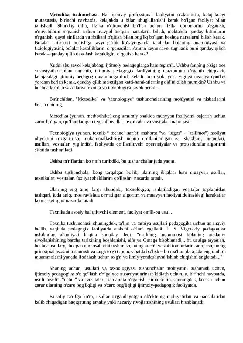 Ijtimoiy-pedagogik faoliyat metodikasi 2