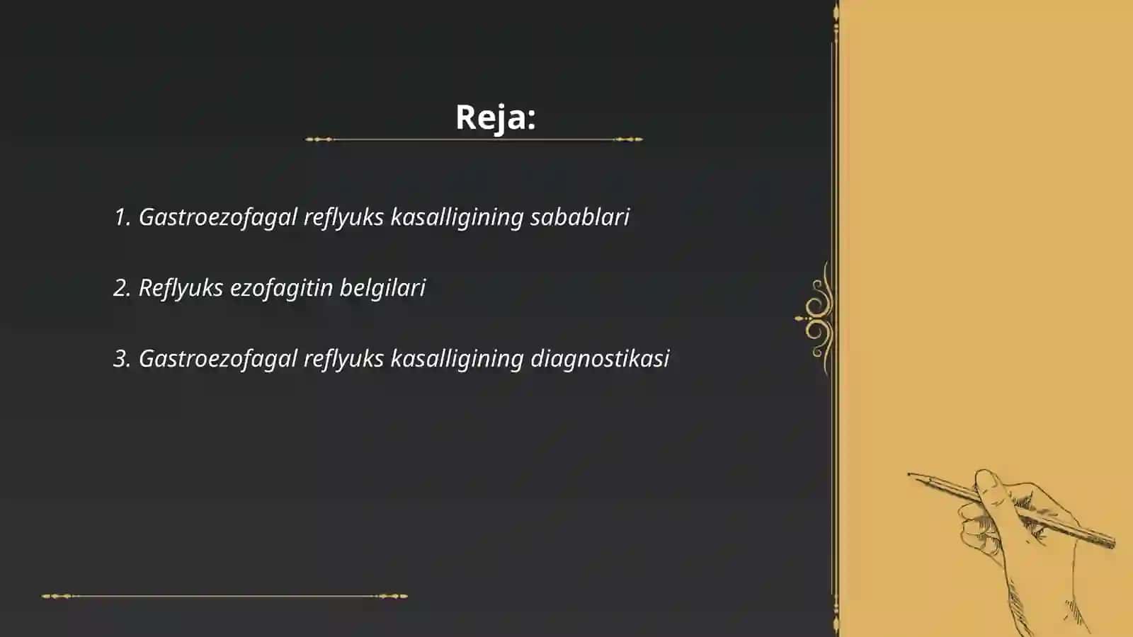 Gastroezofagal reflyuks kasalligining sabablari 2