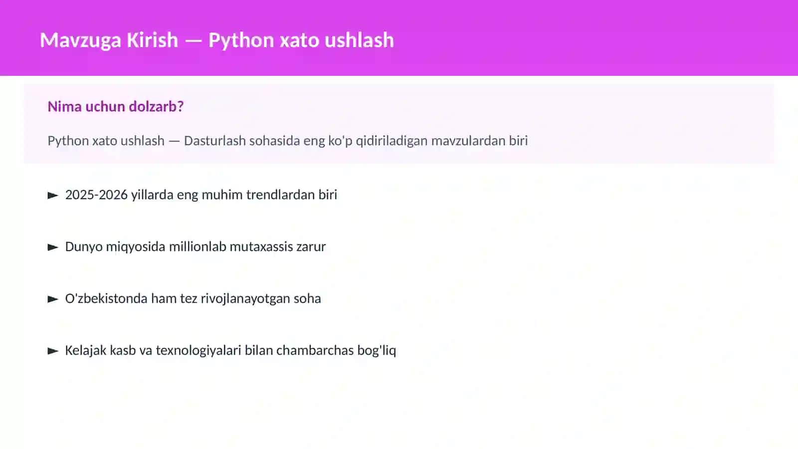 PYTHON DASTURLASH 2