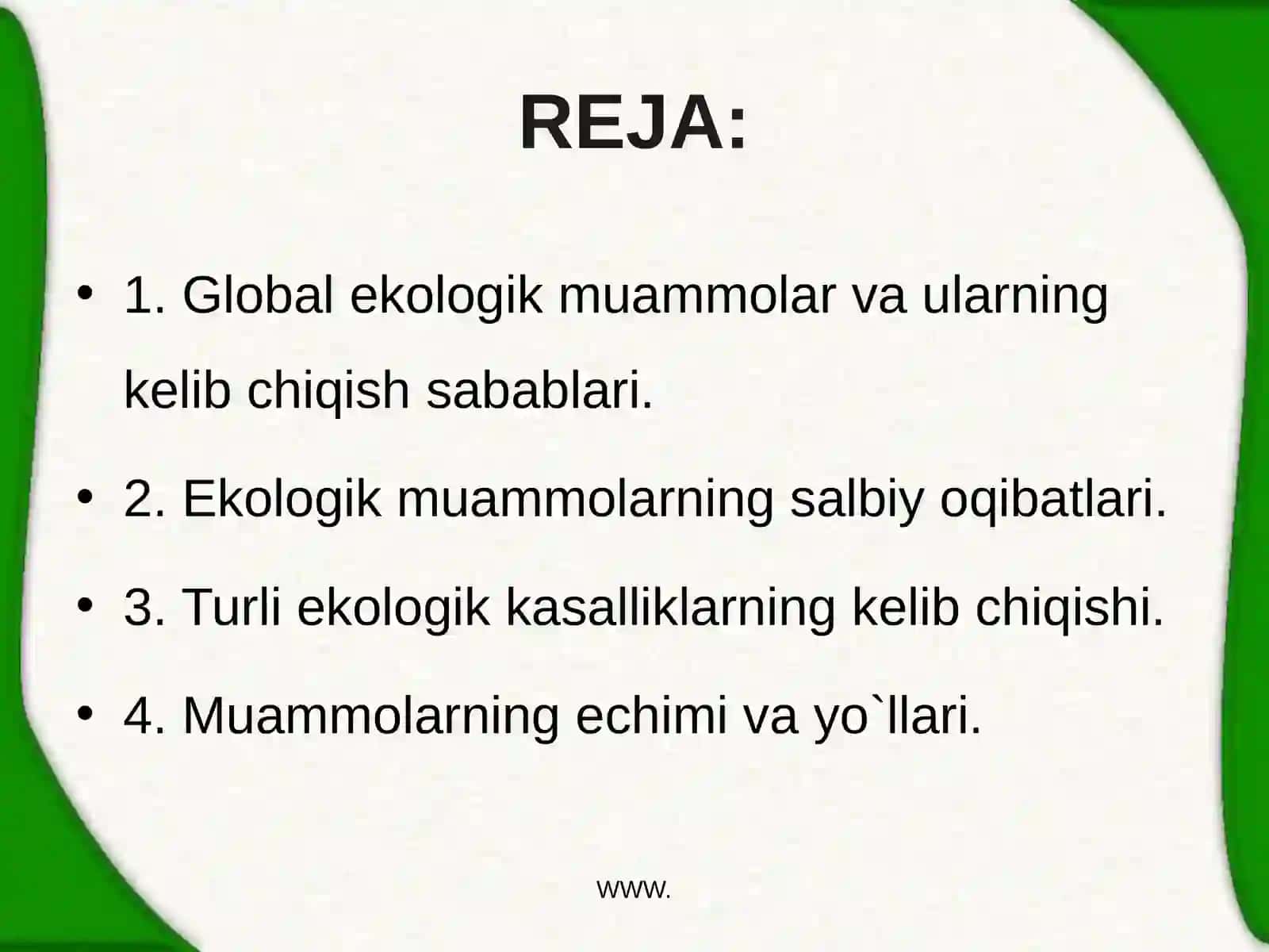 Mintaqaviy ekologik muammolar va ularning kelib chiqish sabablari 2