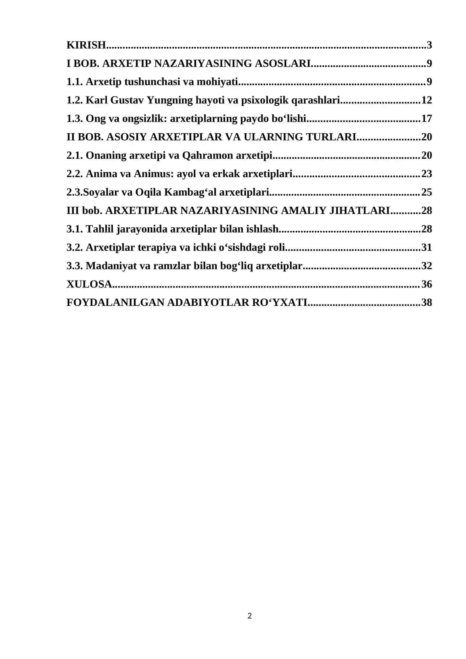 ANALITIK PSIXOLOGIYADA ARXETIPLAR NAZARYASI 2