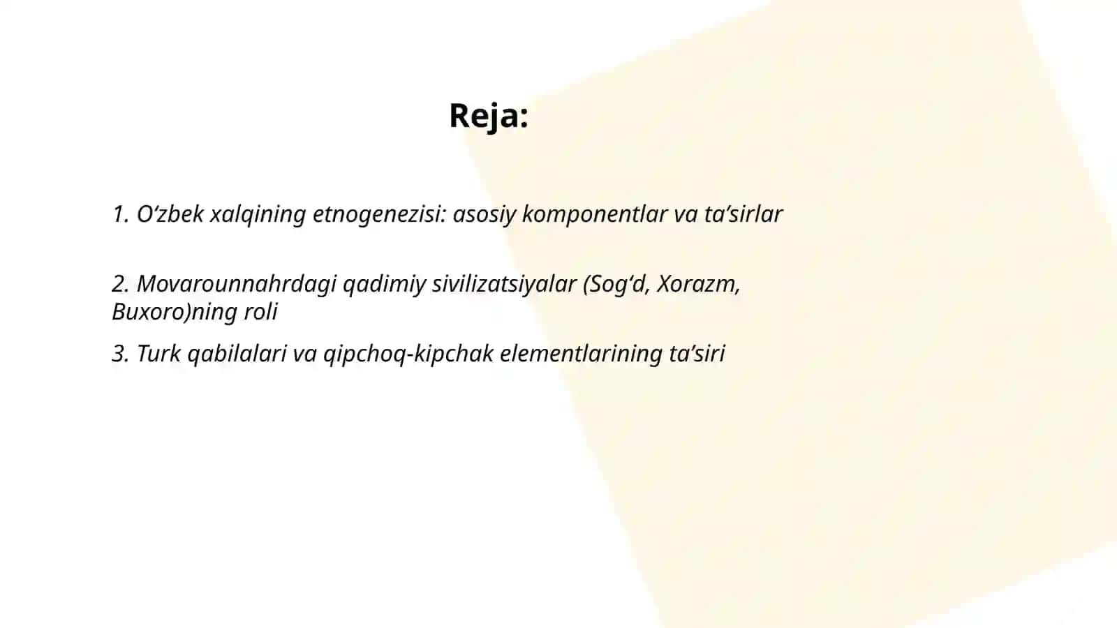 Oʻzbek xalqining shakllanishi tarixi 2