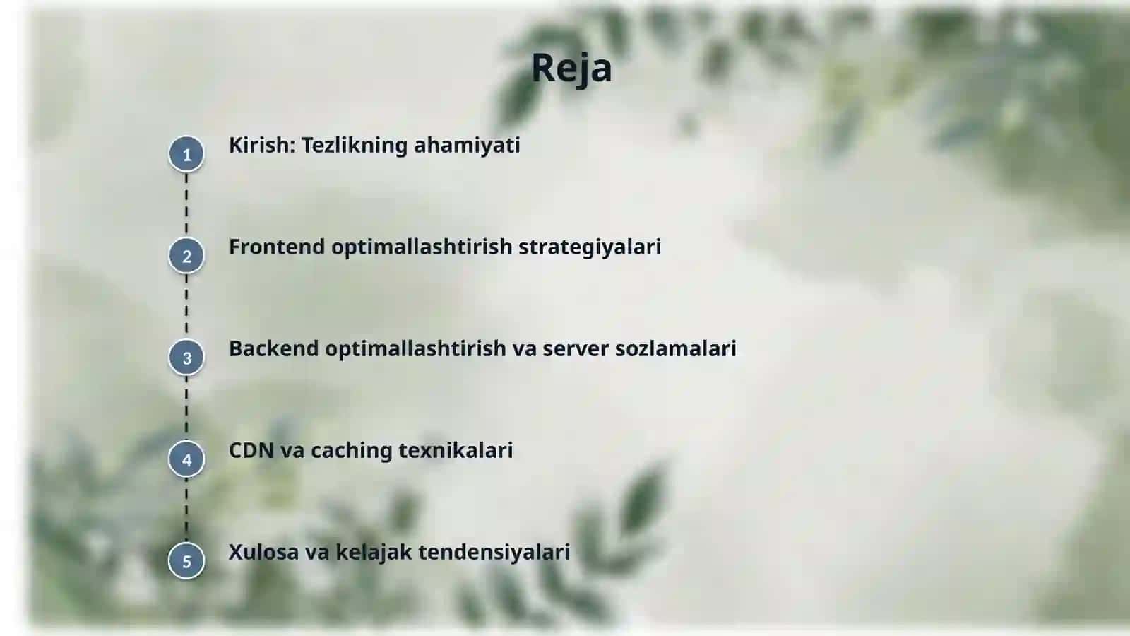 Web sahifa yuklanish tezligini optimallashtirish 2